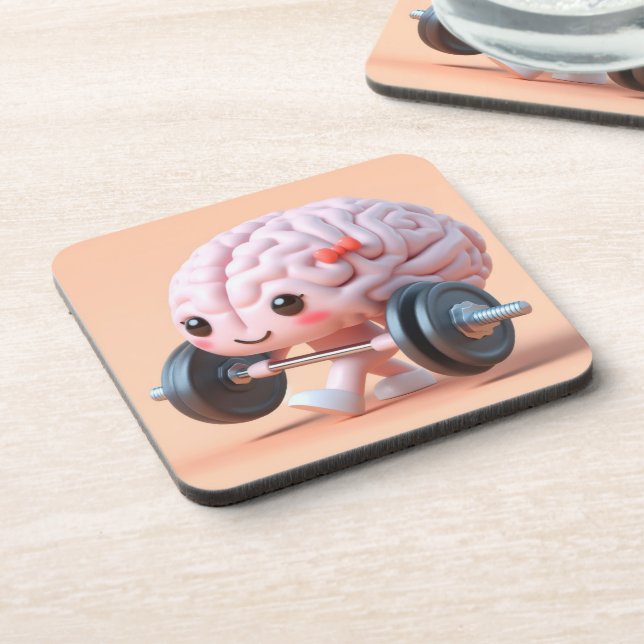 Brain Gains Beverage Coaster (Left Side)
