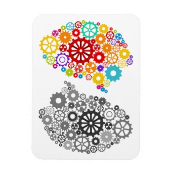 Brain Gears Clean-dirty Flexible Magnet by stopnbuy at Zazzle