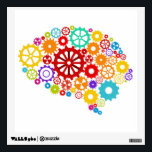 Brain Gears Wall Decal<br><div class="desc">Brain Gears Design, showing mechanics is available for a variety of products. Text adding is optional.</div>