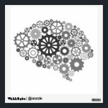 Brain Gears Wall Decal<br><div class="desc">Brain Gears Design, showing mechanics is available for a variety of products. Text adding is optional.</div>