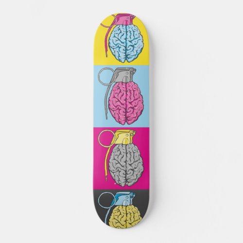 Brain Grenade Pop Art Skateboard