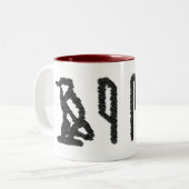 Brain Hieroglyphics Two-Tone Coffee Mug (Front Left)