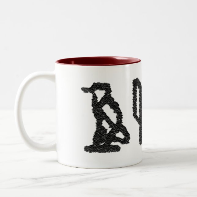 Brain Hieroglyphics Two-Tone Coffee Mug (Left)