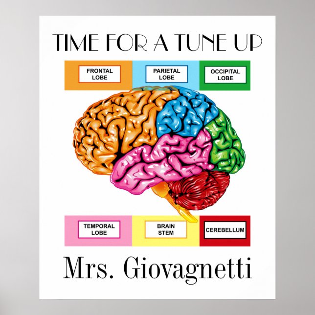 Brain Humor Teacher Poster (Front)