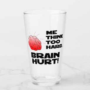 Brain Hurt Black Glass