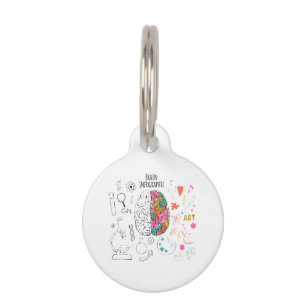 Brain Infographic Pet ID Tag