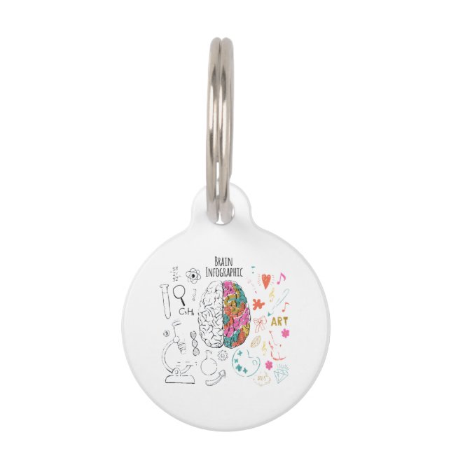 Brain Infographic Pet ID Tag (Front)