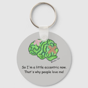 Brain injury awareness keychain