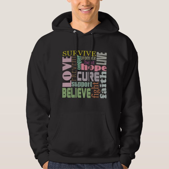 Brain Injury Inspirational Words Hoodie (Front)