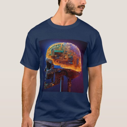 Brain_Inspired Art with Digital Twist T_Shirt
