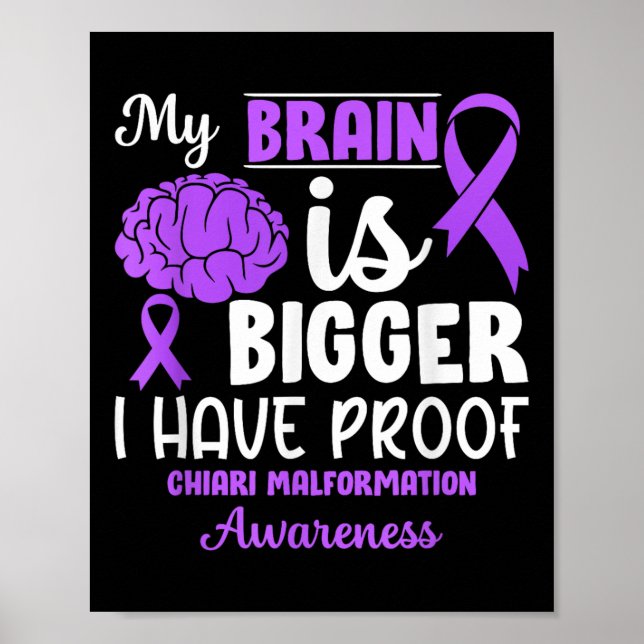 Brain Is Bigger Chiari Malformation Awareness  Poster (Front)