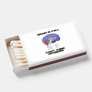 Brain Is Full Can't Think Anymore Anatomical Humor Matchboxes