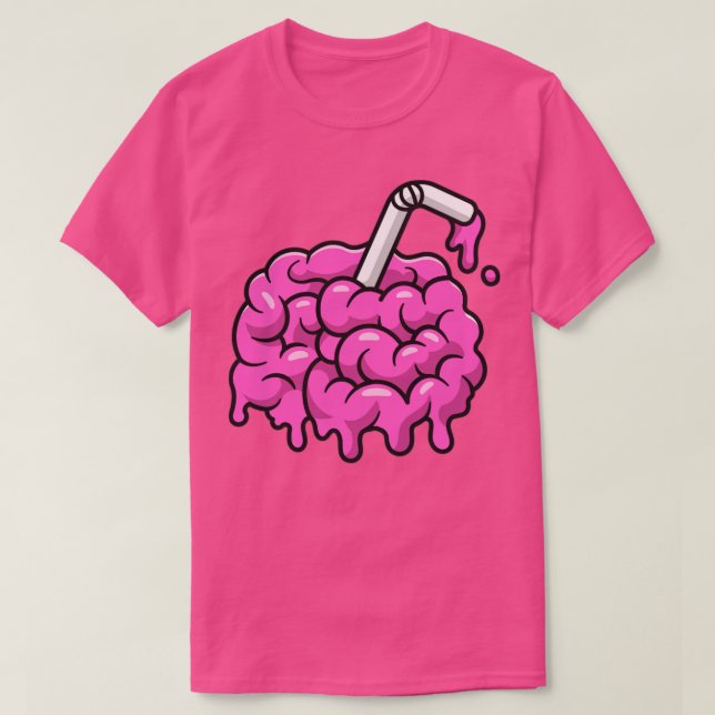 Brain Juice Cartoon T-Shirt (Design Front)