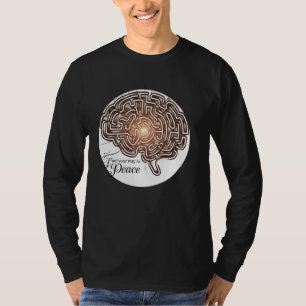 Brain Labyrinth with Light - Your Way to Peace T-Shirt