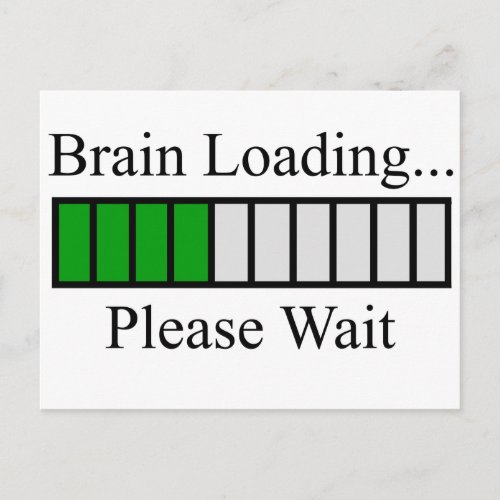 Brain Loading Bar Postcard