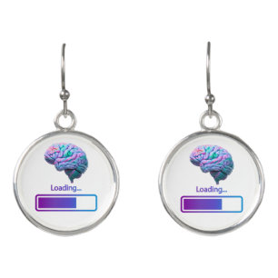 brain loading earrings