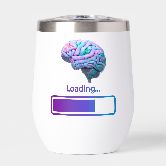 brain loading thermal wine tumbler (Front)