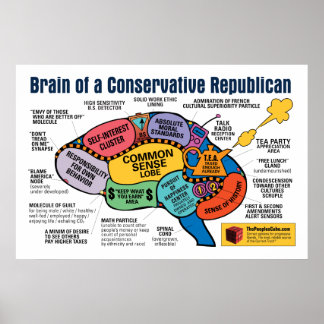 Brain Map - Capitalist Republican Poster