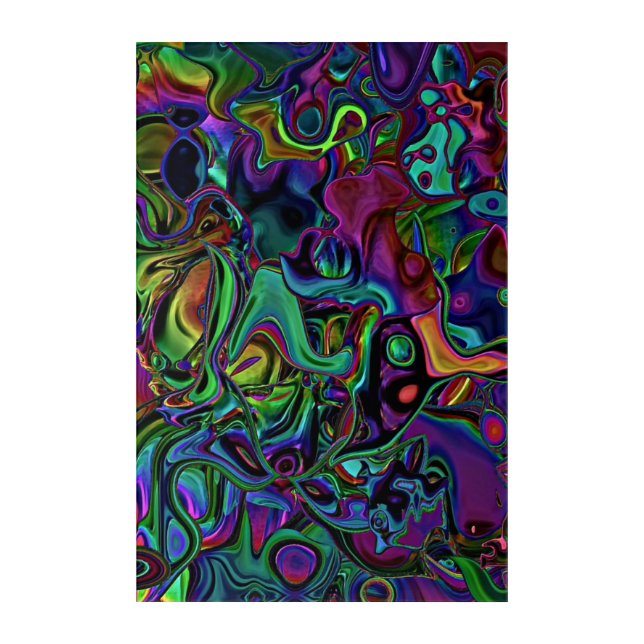 Brain Melt  Acrylic Print (Front)