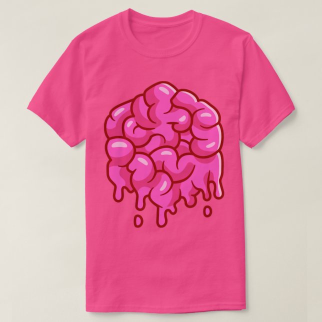 Brain Melt Cartoon T-Shirt (Design Front)