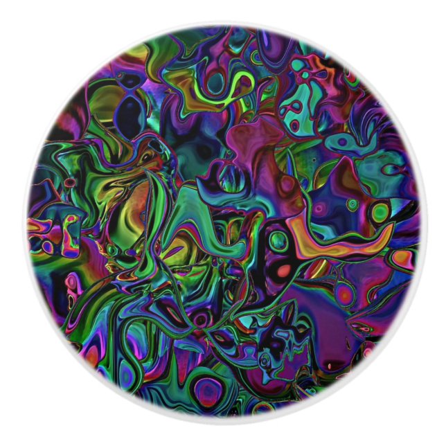 Brain Melt  Ceramic Drawer Pull (Front)