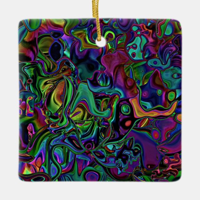 Brain Melt  Ceramic Ornament (Front)