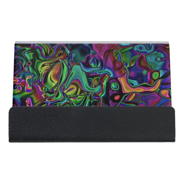 Brain Melt  Desk Business Card Holder (Front)