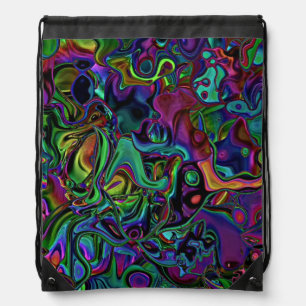 Brain Melt Drawstring Bag