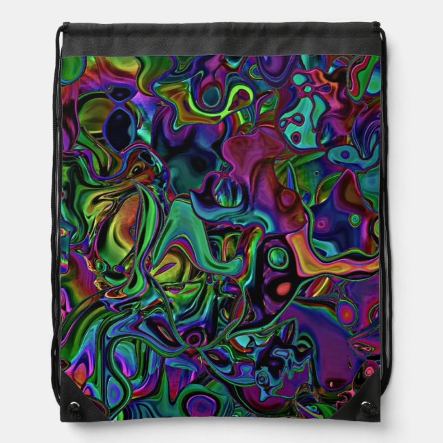 Brain Melt  Drawstring Bag (Front)