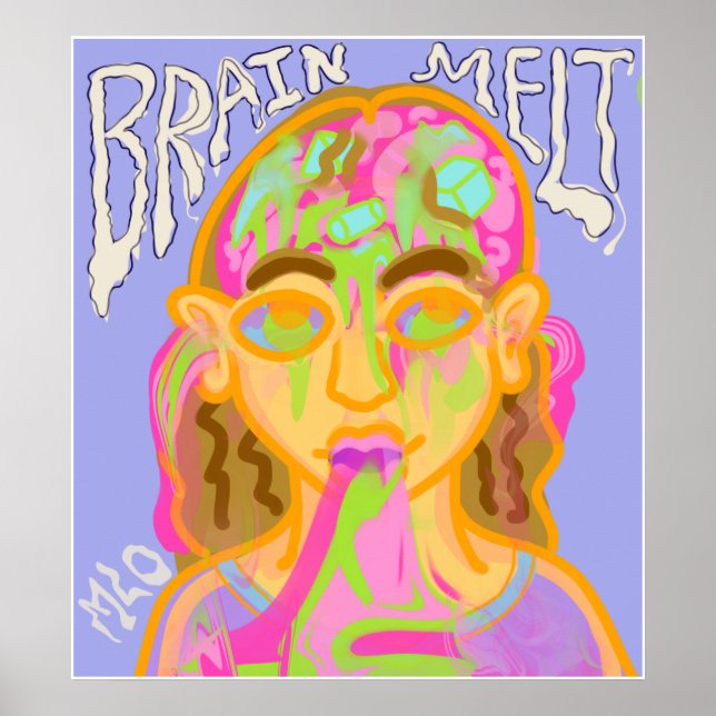 Brain Melt Graphic Print (Front)