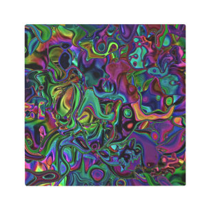 Brain Melt Metal Print
