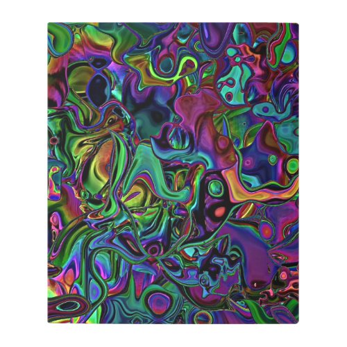 Brain Melt  Metal Print