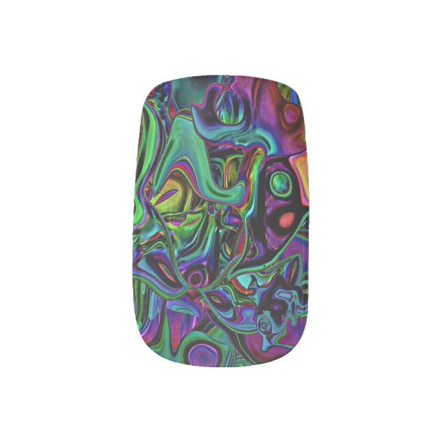Brain Melt  Minx Nail Art (Left Thumb)