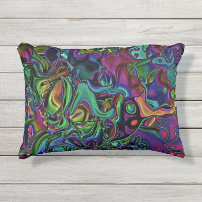 Brain Melt  Outdoor Pillow (Front)
