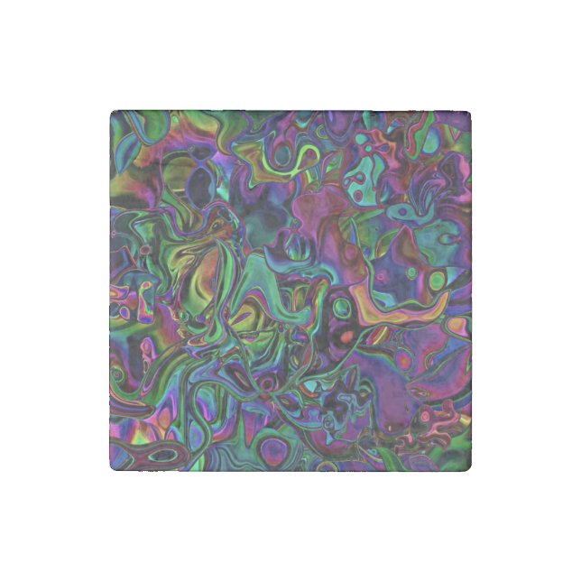 Brain Melt  Stone Magnet (Front)