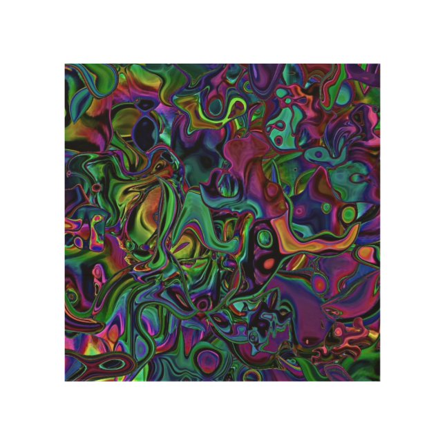 Brain Melt  Wood Wall Art (Front)