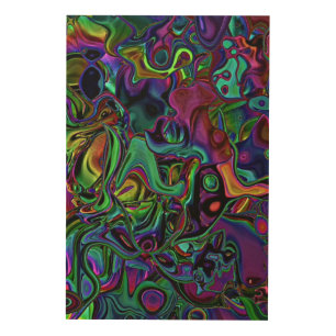 Brain Melt Wood Wall Art
