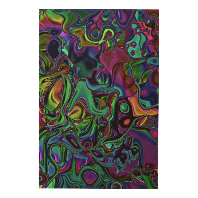 Brain Melt  Wood Wall Art (Front)