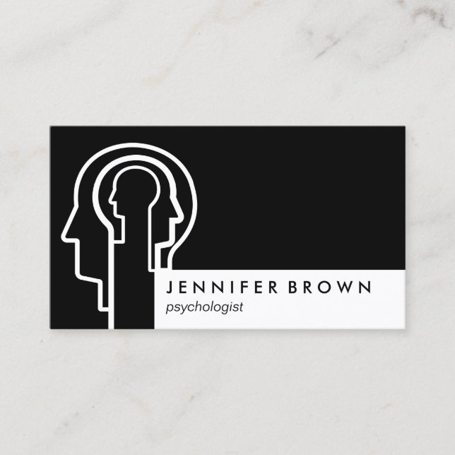 Brain mental hypnosis psychiatrist business card (Front)
