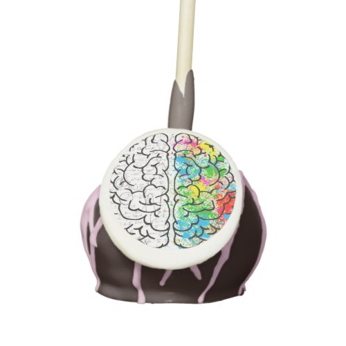 Brain mind psychology idea drawing cake pops