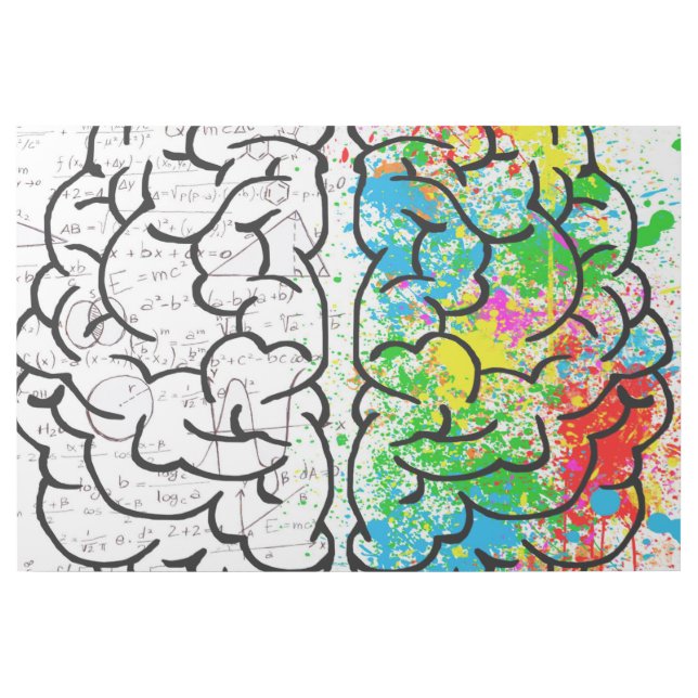 Brain mind psychology idea drawing gallery wrap (Front)