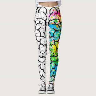 Brain mind psychology idea drawing leggings