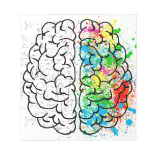 brain mind psychology idea hearts notepad