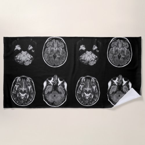 Brain MRI scan Beach Towel