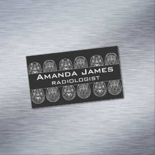 Brain mri scan business card magnet