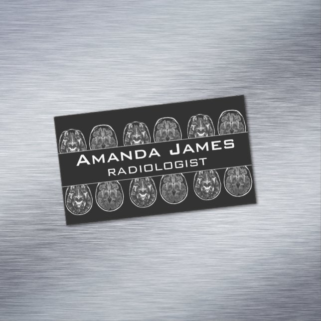 Brain mri scan business card magnet (In Situ)