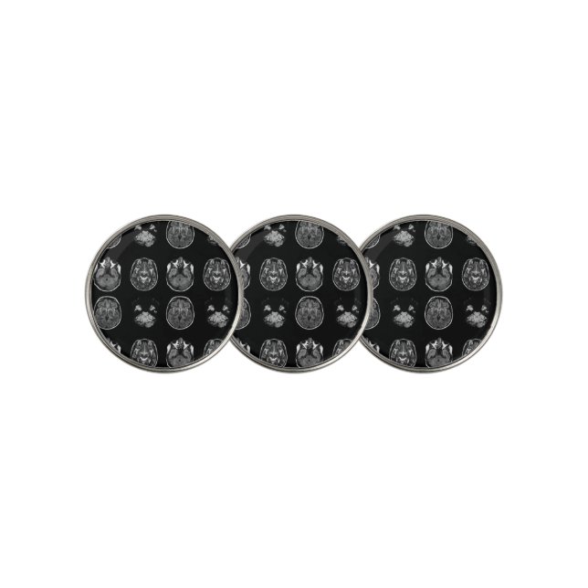 Brain MRI scan Golf Ball Marker (3 Up)