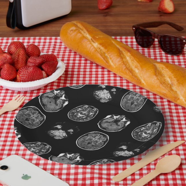 Brain MRI scan Paper Plates (Picnic)