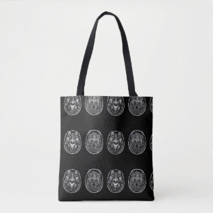 Brain mri scan tote bag