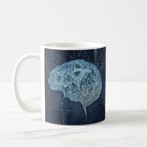Brain Network Illustration _ Neural Network Coffee Mug